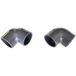 INTERPLAST Lot De 2 Coudes Pvc Pression 90° / 63mm Intérieur F/f Pn16 / Piscine Et Arrosage / 63 Mm Manchon