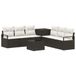vidaXL - Bankstel - 8 - st - Zwart - en - Crème - Wit - Poly - Rattan - en - Staal