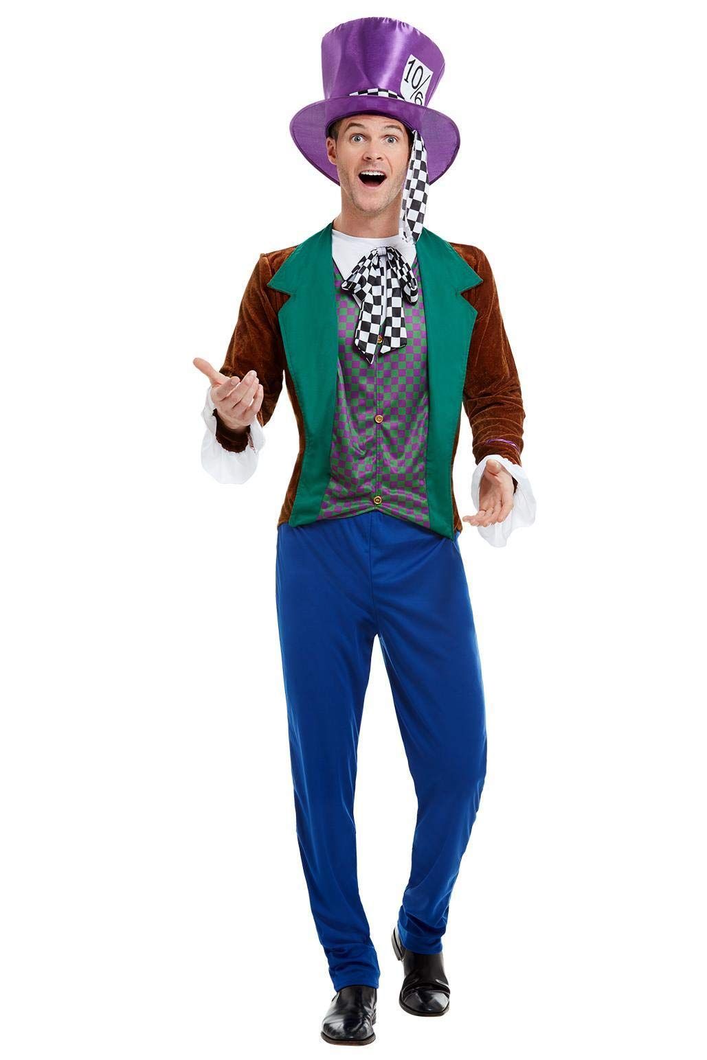 Smiffys 50729L Gekke hoedenkostuum - Heren - Meerkleurig