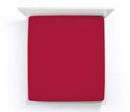 Bella Donna Jersey La Piccola Topperhoeslaken 140x210-220 cm carmijnrood