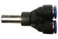 Kutlu 10419450 Pneumatica Raccord en Y à connexion rapide Ø 10 mm avec prise Ø 12 mm
