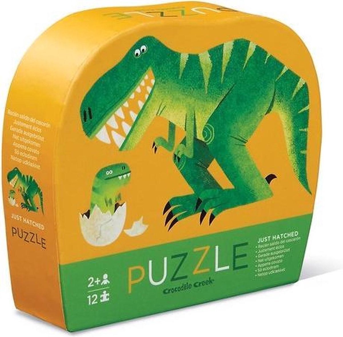 Crocodile Creek 3841185 vormige doos Mini puzzel, net uitgebroken, 12 stuks