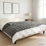 vidaXL Verzwaringsdeken Antraciet 138 x 200 cm 6 kg 100% Katoen 205T