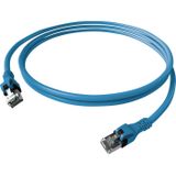 EasyLan DualBoot PushPull IP20 patchkabel, Cat.6A (Klasse EA), S/FTP, blauw, 2 m