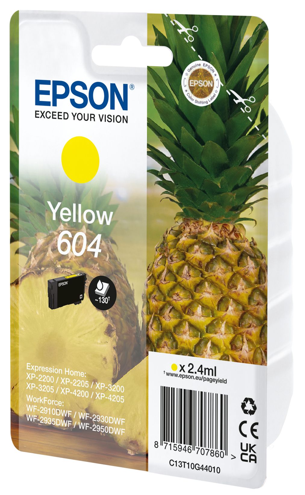 Epson 604 Yellow Ink Cartridge - Original - Standard Yield