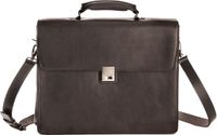 Harold's Leren Business tas Laptoptas met laptopvak Country Notebook Briefcase Brown Donkerbruin