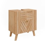 Vicco Lucie Wastafelonderkast – 60 x 65 cm met 2 deuren Bamboe