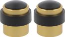 AMIG Deurstopper/deurbuffer - 2x - D30mm - inclusief schroeven - goud