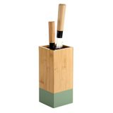 KESPER messenblok, bamboe, kunststof, 10 x 10 x 23 cm, bruin, groen