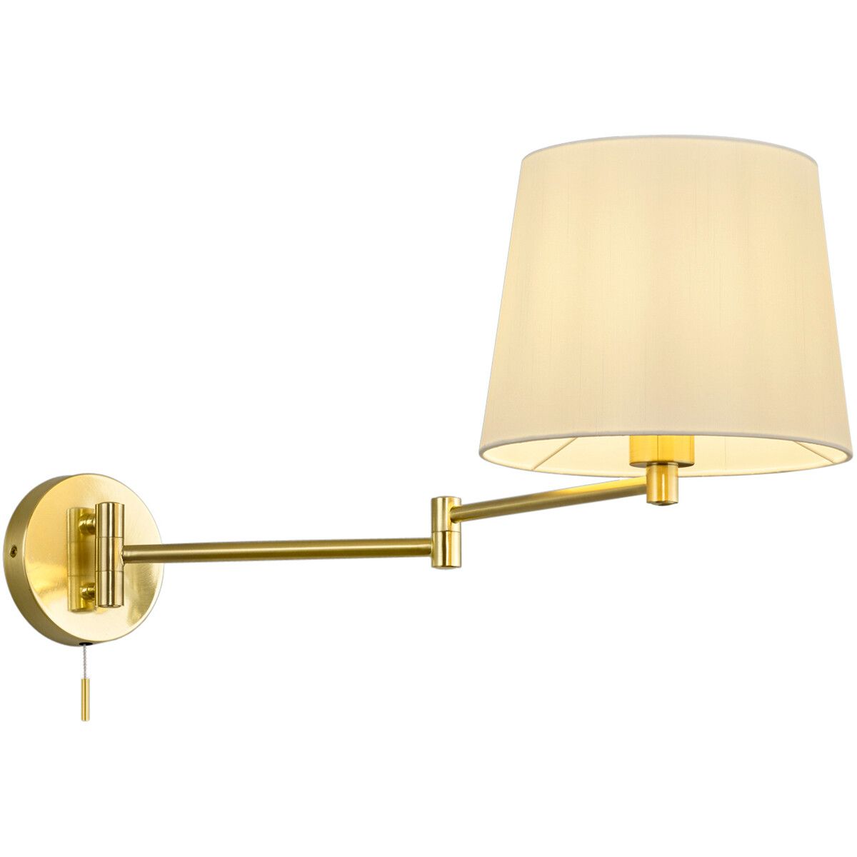 BES LED Trion Dyon Wandlamp - E27 - Rond - Mat Goud - Aluminium - 32cm
