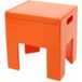 Tabouret bas en plastique avec espace de rangement – tabouret de changement de chaussures et banc de rangement pour couloir, salon, salle de bain, moderne, 40 x 37 x 31 cm, jusqu'à 100 kg