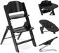 Deryan Odin Luxe chaise haute avec transat - Noir/Gris foncé