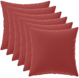vidaXL - Kussensloop - 6 stuks - HEERLEN - Wijnrood - 45 x 45 cm - Polyester