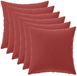 vidaXL - Kussensloop - 6 stuks - HEERLEN - Wijnrood - 45 x 45 cm - Polyester