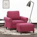 Maison Exclusive - Fauteuil avec repose-pieds, bordeaux, 60 cm, velours