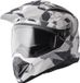 GMS-Moto Adventus Camo, casque d'aventure, mat blanc/gris/noir, L