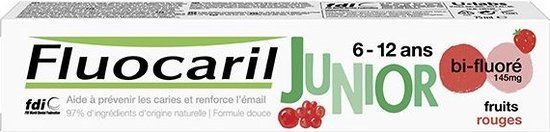 Fluocaril Junior Tandpasta Rood Fruit - 75ml - Met Fluoride
