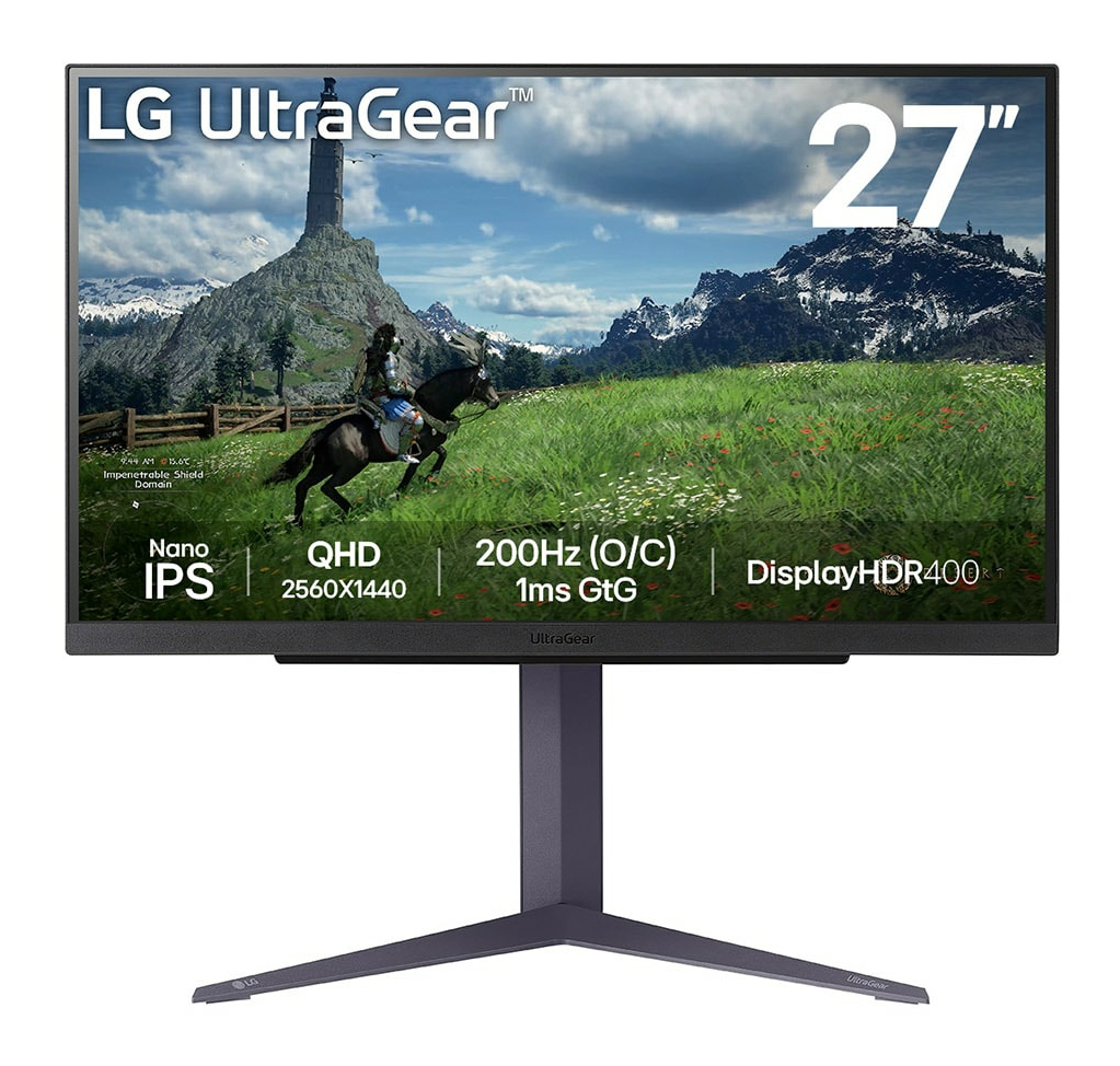 LG UltraGear 27GS85Q-B 27" QHD Gaming Monitor - 200Hz, Nano IPS, HDR, G-Sync