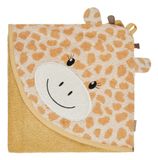 Sterntaler Babybadhanddoek met capuchon, 100 x 100 cm, Katoen, Wit/Geel