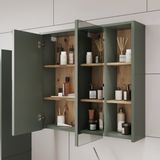 Vicco Viola Badkamerspiegelkast – 80 x 75 cm met open vakken Groen/Kunstzinnig