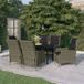 Maison Exclusive - Salon de jardin 7 pièces, marron