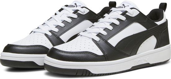 PUMA Rebound v6 Low Unisex Sneakers - White/Black - Size 43 - Fall/Winter 2023