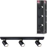 Paulmann Spotlight Zyli IP44 GU10 230V max. 3x10W dimbaar Zwart mat
