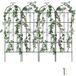 Trellis métallique pour plantes grimpantes, 71 x 20 cm, lot de 4, antirouille, support pour rosiers, concombres et clématites, idéal pour jardins et pelouses