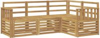 vidaXL - Bank loungeset - Wit - Massief Acacia Hout - 4-delig