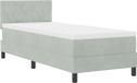 vidaXL Lit plateforme avec matelas gris clair 80 x 200 cm velours