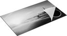 Chefcare Inductie Beschermer Vliegtuig in de Wolken - Zwart Wit - 90x55 cm