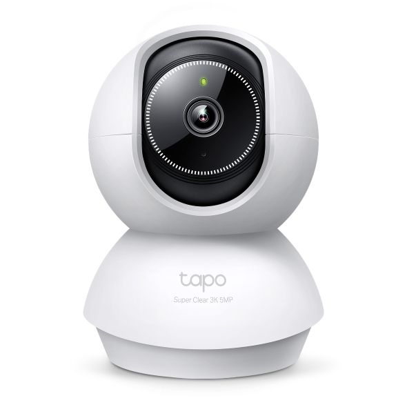 TP-Link Tapo C230 3K 5MP bewakingscamera binnen 360°, WLAN 2,4GHz, KI-detectie, nachtzicht, bewegingsdetectie, 2-weg audio, compatibel met Alexa en Google Assistant, microSD tot 512 GB
