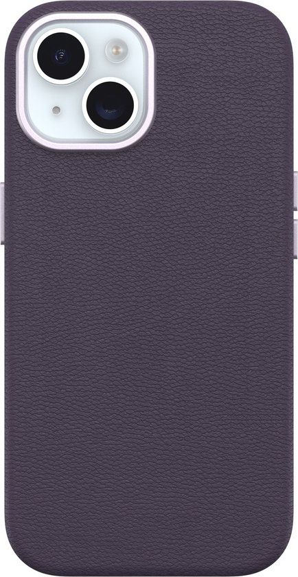 OtterBox Symmetry cactus leren hoesje geschikt voor de Apple iPhone 15 (paars)