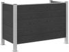 vidaXL abri-poubelle, gris, 161 x 85 x 115 cm, aluminium et WPC