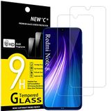 NEW'C 2 Stuks Screen Protector voor Xiaomi Redmi Note 8, Xiaomi Mi 9 Lite, Gehard Glass Schermbeschermer Film 0.33 mm ultra transparant, ultra resistent, Anti-kras, anti-vingerafdrukken