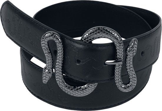 Black Premium by EMP Zwarte riem met slangengespsluiting - Unisex - 105 cm