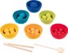 Goki Evolution: KLEURENSORTEERSPEL Sorterino, 29-delig, bowl diam.12xH6cm, vilt en hout, Made in Europe, 3+