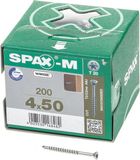 Spax Spaanplaatschroef cilinderkop verzinkt T-Star T20 4.5x50mm (per 200 stuks)