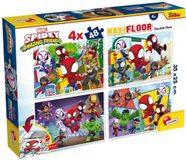Lisciani Marvel Puzzle MAXIFLOOR Spidey Amazing Friends - Dubbelzijdige Puzzel 4x48 Stukjes