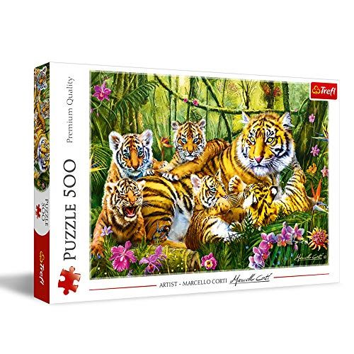Trefl 37350 Tigerfamilie 500 onderdelen Puzzel