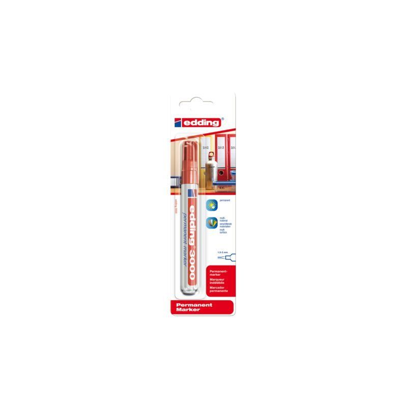 Edding Viltstift 3000 rond rood 1.5-3mm blister
