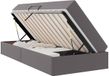 vidaXL Bed met opbergruimte en matras 2-delig Grijs Leer