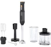 Merkloos Staafmixer multifunctioneel - 1200 W - 6-in-1 - Titanium messen - Continu regelbaar - Zwart