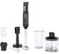Merkloos Staafmixer multifunctioneel - 1200 W - 6-in-1 - Titanium messen - Continu regelbaar - Zwart
