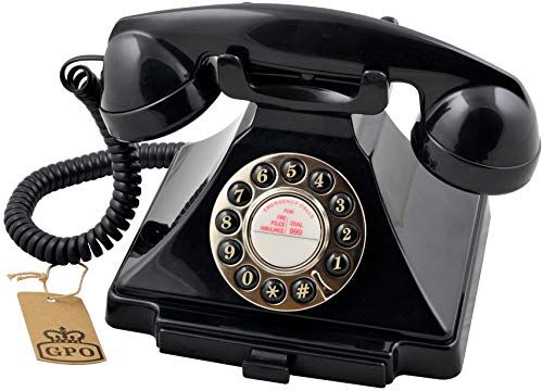 GPO Carrington Classic Retro Push-Button Phone - Black