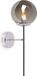 SIENA CHROM applique murale, 1 lampe en verre, GRAPHIT, douille E14