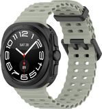 By Qubix Qubix - Compatible Samsung bandje - Marine Band siliconen - Grijsgroen - Geschikt voor Samsung Galaxy Watch Ultra / Ultra 2 - 47mm
