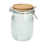 Tognana Vidrio Voorraaddoos met deksel, bamboe, 1000 cc, glas, transparant