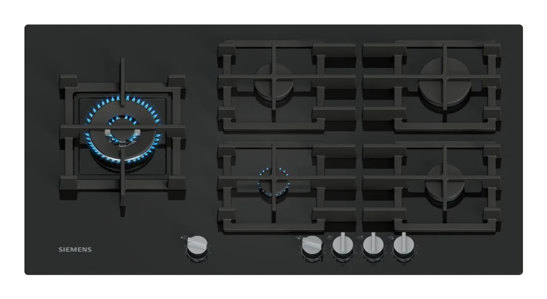 Siemens iQ500 EP9A6MI40N 90cm Black Built-in Gas Hob with 5 Burners