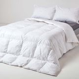 HOMESCAPES Zomerdekbed, ultralicht, 200 x 220 cm, van ganzenveren en dons, 2,5 Tog, Oeko-Tex-gecertificeerd, machinewasbaar en hypoallergeen, 1 tot 2 personen